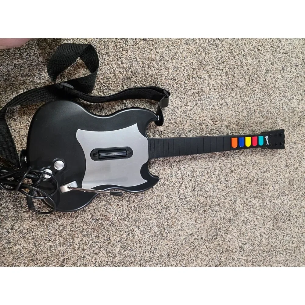 Guitar Hero Gibson SG Red Octane PS2 Black / Silver Wired Guitar Controller